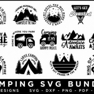 14 Camping SVGs Bundle