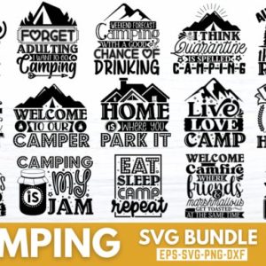 20 Camping SVGs Bundle