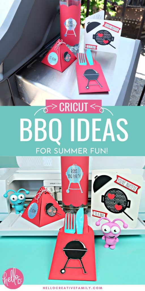 Get ready for summer! We're sharing 4 Cricut ideas for a backyard BBQ including a BBQ Invitation, napkin and utensil holder, party favor box and water bottle wrap. Get step-by-step instructions for each of these fun summer crafts and customize them for your own special occasions! Make with your Cricut Maker or Cricut Explore!
