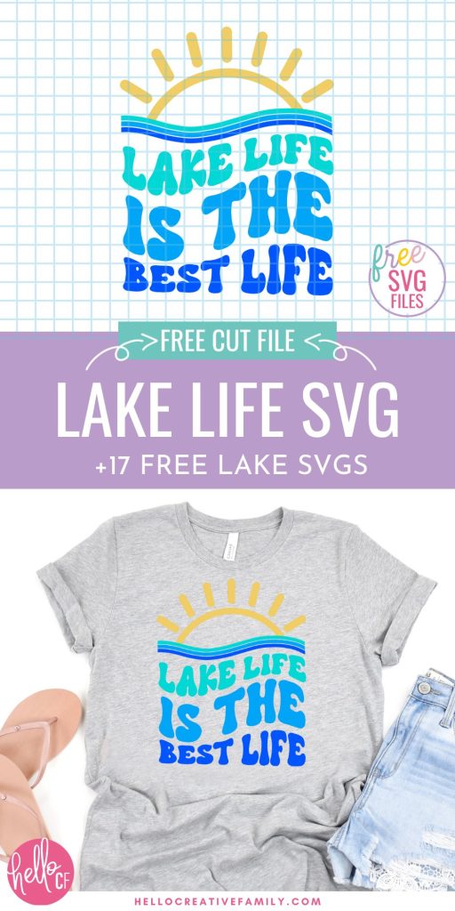 Get ready for summer and spending time at the beach, cottage or cabin with these 17 free Lake SVG Files including Lake Life Vibes and Lake Life is the Best Life cut files! Make t-shirts, tank tops, hats, beach bags, mugs, decals and all kinds of DIY summer gear using these free lake cut files and your Cricut Maker, Cricut Explore or Cricut Joy!