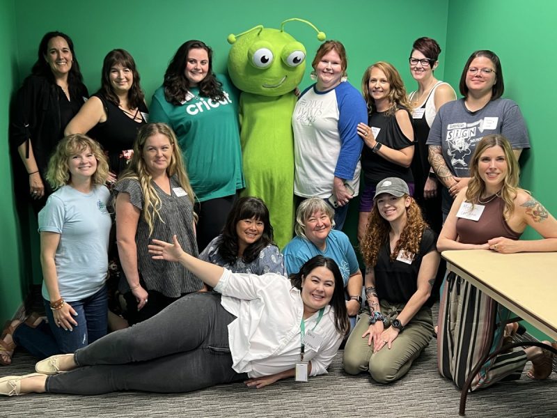 Cricut contributing artists at the Cricut head office.