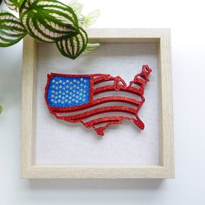 USA Flag Mandala Shadowbox SVG From Dinosaur Mama