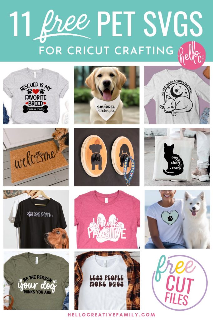 Get ready to create paw-sitively adorable Cricut crafts with with 11 FREE Pet SVG files! Get your paws on these free designs now including 'Rescued Is My Favorite Breed' which you can customize with your pet's name!