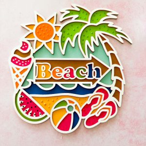 Layered Beach Sign Wreath SVG From Like Love Do