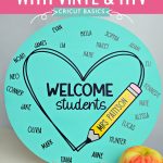 Discover the joy of making personalized wood signs with vinyl, HTV and your Cricut cutting machine! We're sharing a step-by-step tutorial for combining these two popular Cricut materials onto one project-- A classroom sign that any teacher will love!