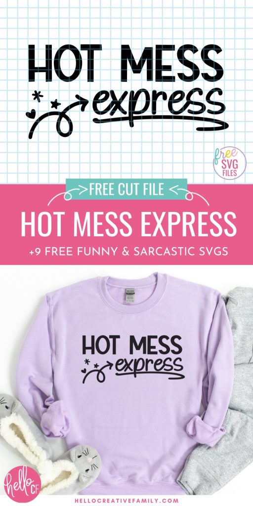 Get ready to tickle that funny bone! We've got 9 Free Sarcastic and Funny SVG files for you to use with your Cricut cutting machine including a Hot Mess Express SVG! Use these designs to make shirts, hoodies, mugs, stickers and so much more! 