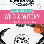 Get ready for some Halloween Cricut crafting fun with these 9 free witch SVG files including Wild and Witchy. Use for making trick-or-treat bags, t-shirts, hoodies, mugs, stickers and so much more using your Cricut cutting machine!