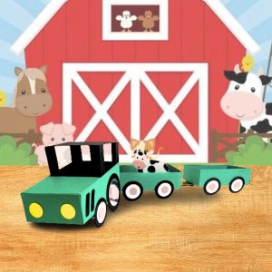 3D Tractor SVG From Dinosaur Mama
