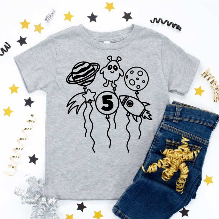 Blast off into a crafting adventure with 17 FREE space-themed SVGs, including a cosmic birthday surprise: space balloons! Dive into the galaxy with your Cricut for an out-of-this-world creative experience! Create shirts, layered paper art, mugs, stickers and so much more with these awesome cut files and your Cricut cutting machine!