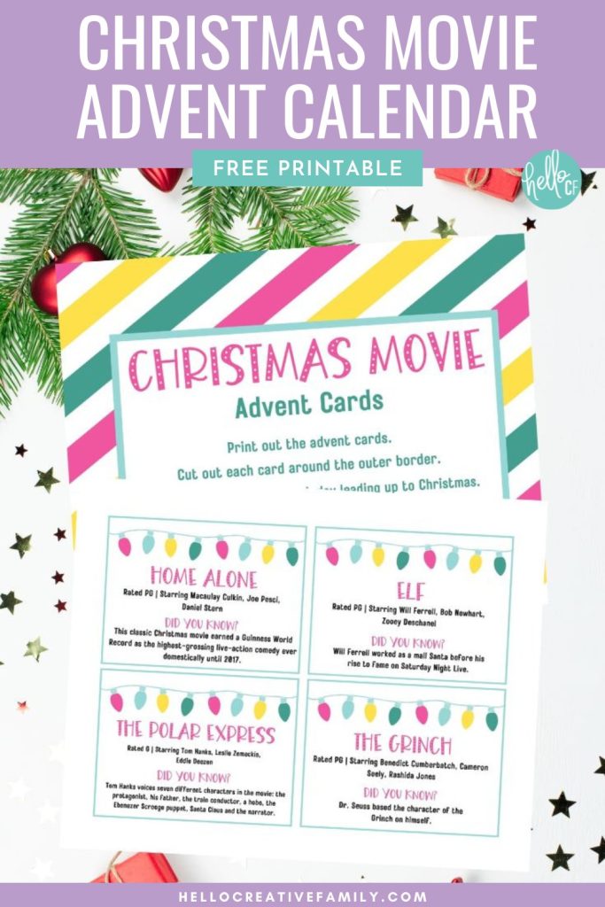 Let the countdown to the most wonderful time of the year begin! Download our Free Christmas Movie Advent Calendar printable embark on a cinematic adventure with your family filled with laughter, love, and the spirit of Christmas!