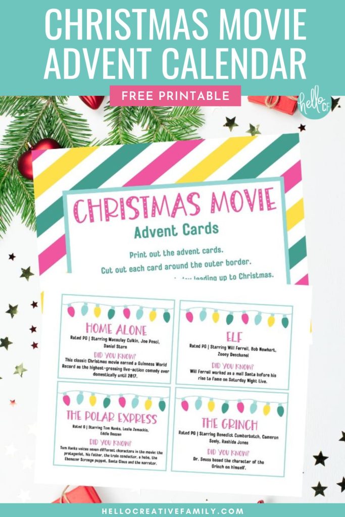 Let the countdown to the most wonderful time of the year begin! Download our Free Christmas Movie Advent Calendar printable embark on a cinematic adventure with your family filled with laughter, love, and the spirit of Christmas!