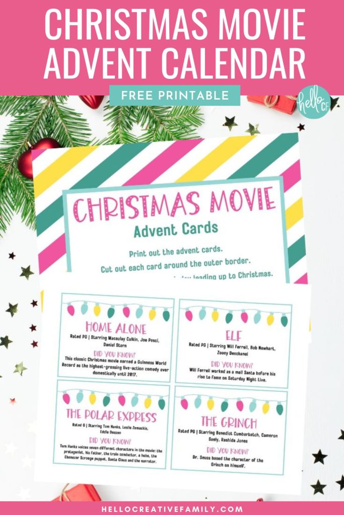 Let the countdown to the most wonderful time of the year begin! Download our Free Christmas Movie Advent Calendar printable embark on a cinematic adventure with your family filled with laughter, love, and the spirit of Christmas!