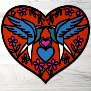 Layered Tattoo Lovebirds Heart SVG From Like Love Do
