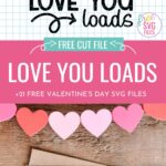 We've got Valentine Cricut Crafts galore in this post with 21 free Valentine's Day SVG Files! From paper crafts, to shirts, to throw pillows we've got you covered with a ton of Valentine's Day ideas! Includes a Vintage Truck Loads Of Love Valentine's Day SVG file.
