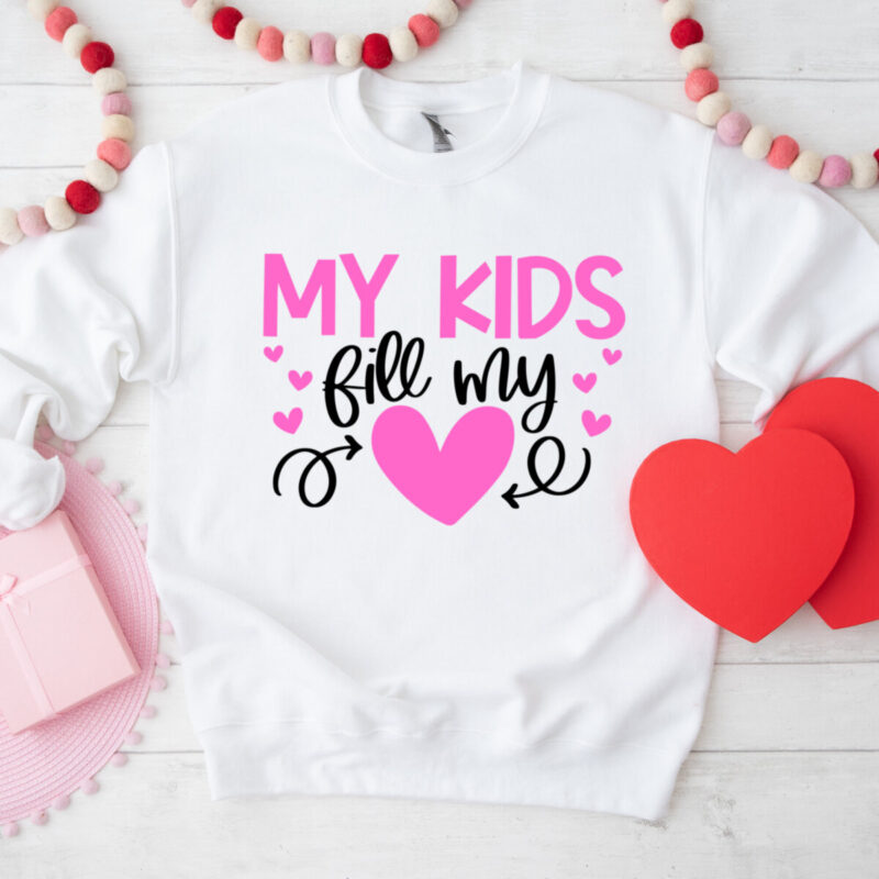 T-shirt with My Kids Fill My Heart design from Hello Creative Family