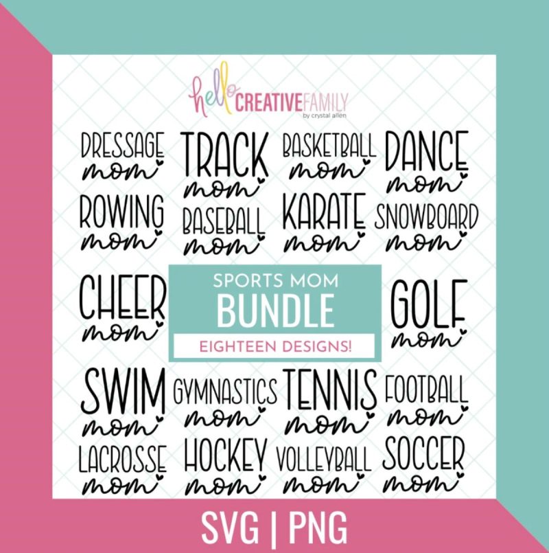 Sports Mom SVG Bundle From Hello Creative Family