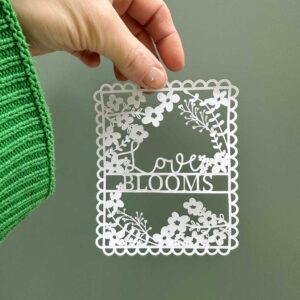 Love Blooms' Papercut Template SVG From The Listed Home