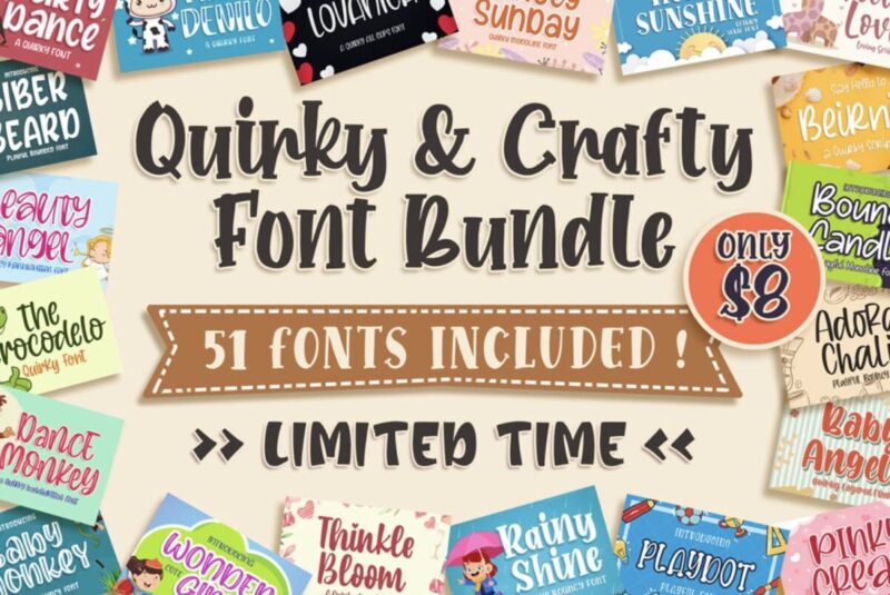 Quirky and Crafty Font Bundle