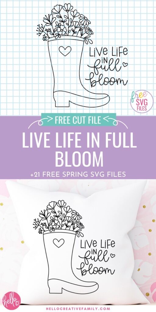 Spring is in full bloom so let's get spring crafting! Here are 21 free cut files for spring including Spring Flower SVG files to use with your Cricut cutting machine! 