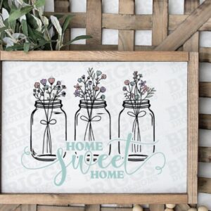 Home Sweet Home Spring Wildflowers SVG