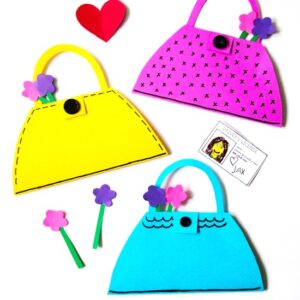 Surprise mom with a purse full of love. This DIY Mother's Day card craft is adorable and super easy to make. The free printable template gives you everything you need to create a personalized card for mom.