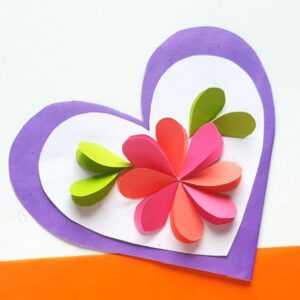 Check out this lovely Mother's Day craft idea for teens. This paper heart card is perfect for older kids who want to create something special for their moms.