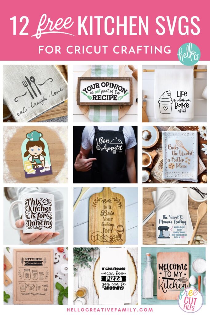 Spice up your Cricut projects with 12 free baking SVG files! These kitchen-themed designs are perfect for DIY kitchen decor and gifts. Download now to creative and unique kitchen crafts!