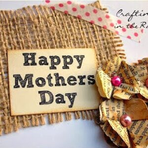 Use found objects around the house to create a beautiful card that mom will love!