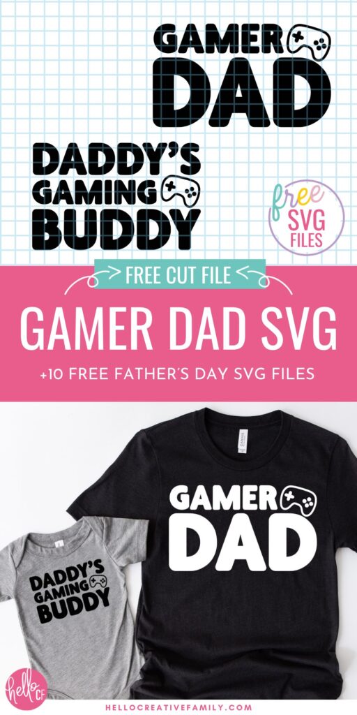 Level up your Father's Day gifts with 10 awesome Free Fathers Day SVG files, including a special Gamer Dad and Daddy's Gamer Buddy design! Get ready to impress Dad with personalized creations using your Cricut. Use to make hats, shirts, hoodies and so much more!