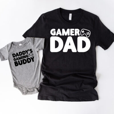 Gamer Dad and Kid Shirts From Hello Creative Family