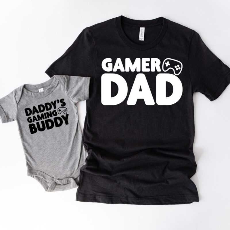 Gamer Dad and Kid Shirts From Hello Creative Family