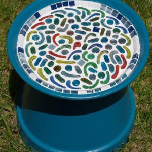 Mosaic Bird Bath by Happiness is Homemade