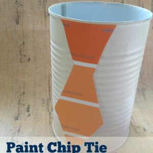 Paint Chip Tie Pen Holder by Two Kids and a Coupon