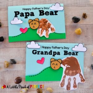 Papa Bear Handprint Father’s Day Craft by A Little Pinch of Perfect