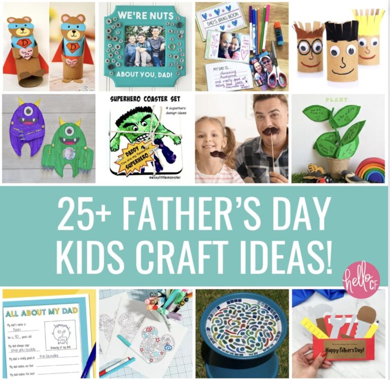 Celebrate Father's Day with 25 creative Father's Day crafts for kids! Discover easy and heartfelt DIY gift ideas that will make Dad smile. Perfect for toddlers, Pre-K and elementary school aged children these handmade gifts are sure to make Father's Day extra special.