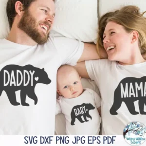 Daddy Mommy Baby Bear SVG