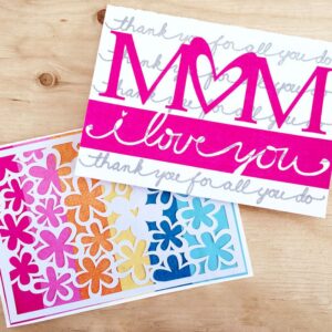 Handmade cards are easy to create and make the best DIY gifts. This Mother’s Day, make Mom a card with your Cricut. They are easy to create yourself. Plus you can personalize your project with Mom’s favorite colors and sentiments she’s sure to love!