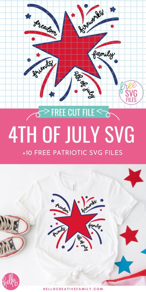 Let your patriotic side shine with free Fourth Of July SVG files! These stars and stripes cut files are perfect for making shirts, hats and Independence Day decor using your Cricut cutting machine!