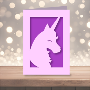 Unicorn Cut Out Card SVG From Crafting in the Rain