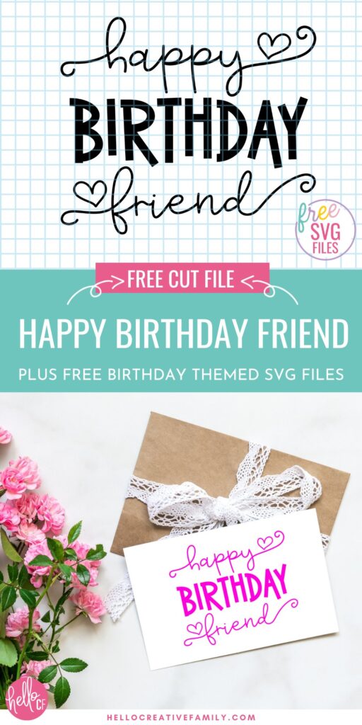 Create a ton of fun birthday crafts with your Cricut using these 32 Free Birthday SVG Cut Files! Perfect for making birthday shirts, cards, mugs, birthday decor and so much more!