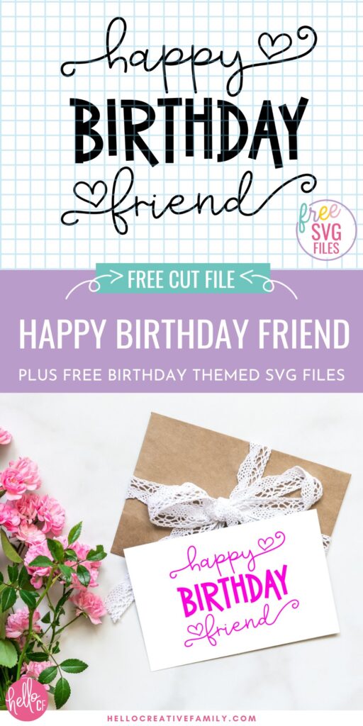 Create a ton of fun birthday crafts with your Cricut using these 32 Free Birthday SVG Cut Files! Perfect for making birthday shirts, cards, mugs, birthday decor and so much more!