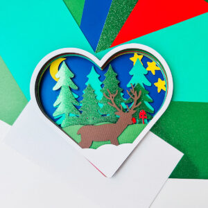 Heart Deer Shadow Box SVG From Extraordinary Chaos