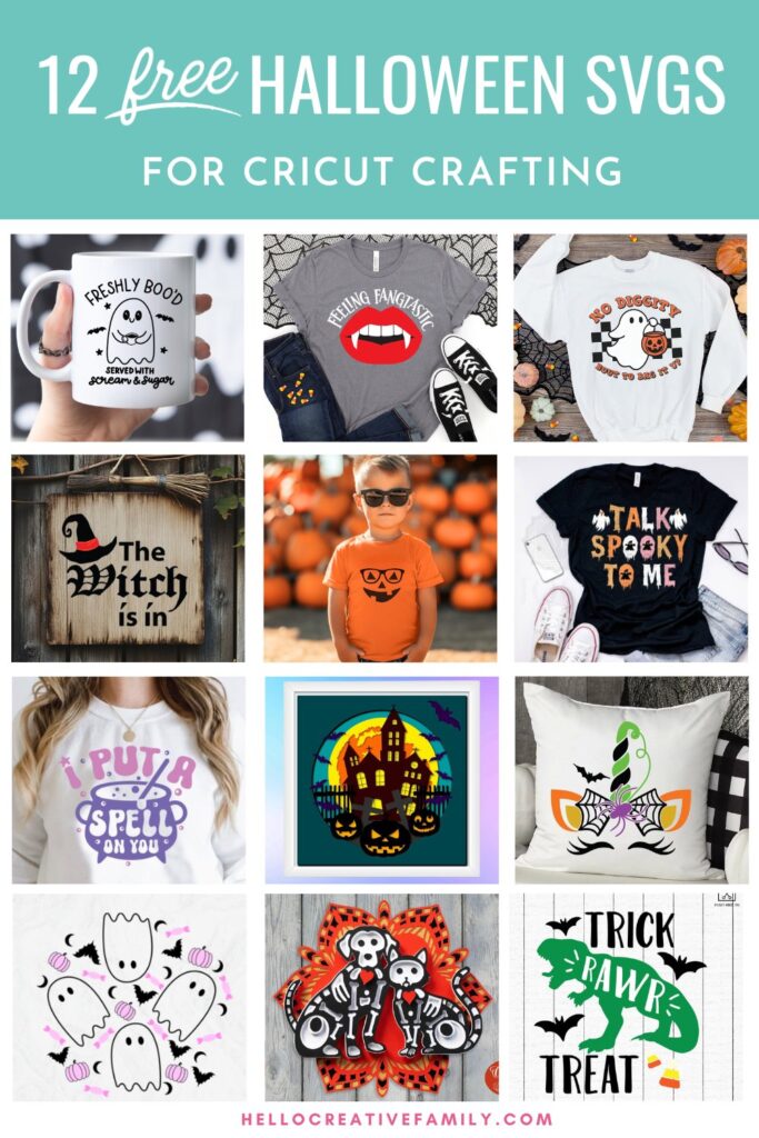 Download 12 Free SVG Cut Files for Halloween Cricut Crafts! These spooky designs are perfect for creating decorations, costumes, trick or treat bags, mugs, shirts and more. Download your free files and start crafting today! Includes an adorable coffee ghost that reads Freshly Boo'd. Served With Scream and Sugar.