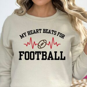 My Heart Beats for Football SVG From The Quiet Grove