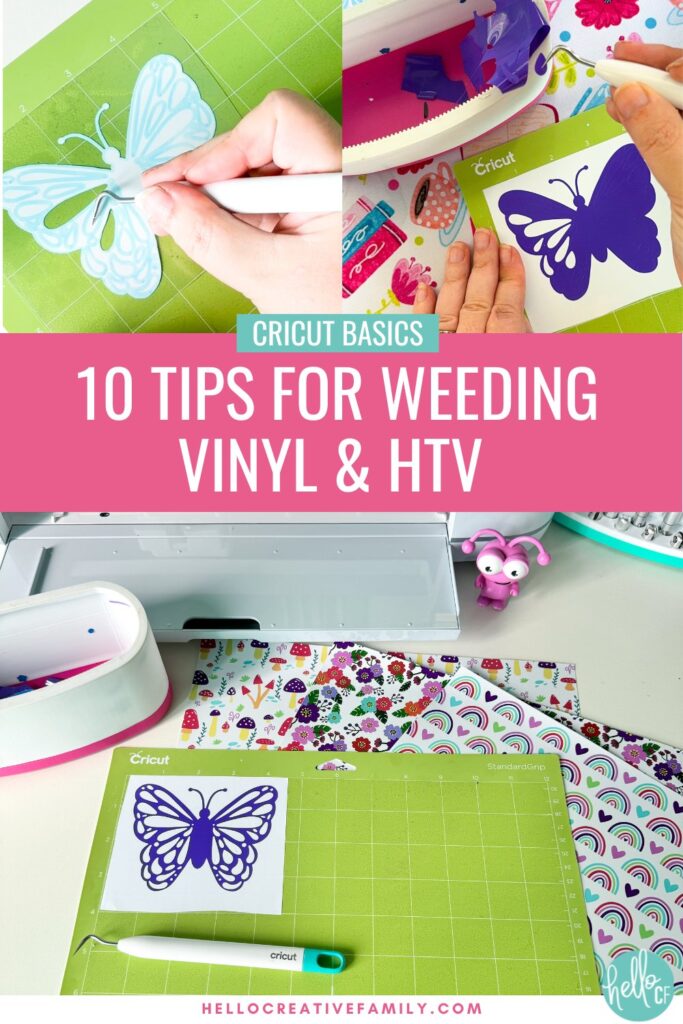 Struggling with weeding HTV and Vinyl? Try these Cricut weeding tips for easy vinyl & HTV projects. From beginner weeding techniques to pro-level hacks, we&rsquo;ve got you covered! After you read this guide you'll know how to weed vinyl and HTV with ease!