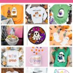 Download 11 free SVG files with cute ghost designs, including an adorable kawaii a ghost with reading glasses, a book, and the playful saying "Boo-kish" beneath! Perfect for Halloween Cricut crafting, these spooky but sweet designs are ideal for Halloween crafting. Grab them all!