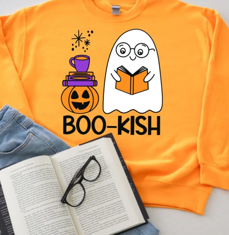 Download 11 free SVG files with cute ghost designs, including an adorable kawaii a ghost with reading glasses, a book, and the playful saying "Boo-kish" beneath! Perfect for Halloween Cricut crafting, these spooky but sweet designs are ideal for Halloween crafting. Grab them all!