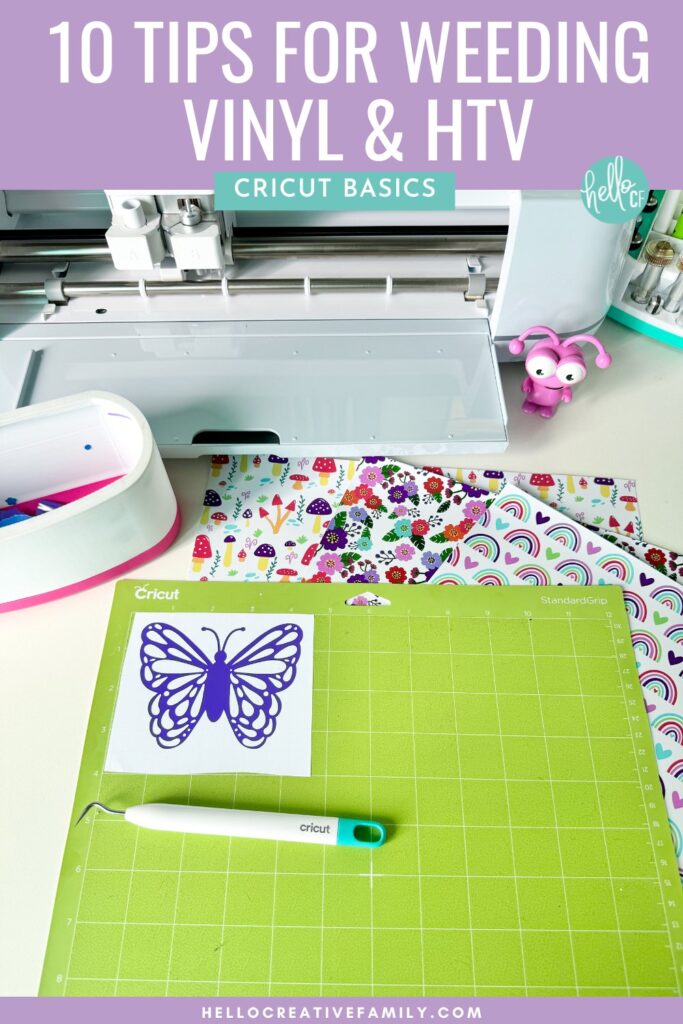 Struggling with weeding HTV and Vinyl? Try these Cricut weeding tips for easy vinyl & HTV projects. From beginner weeding techniques to pro-level hacks, we&rsquo;ve got you covered! After you read this guide you'll know how to weed vinyl and HTV with ease!