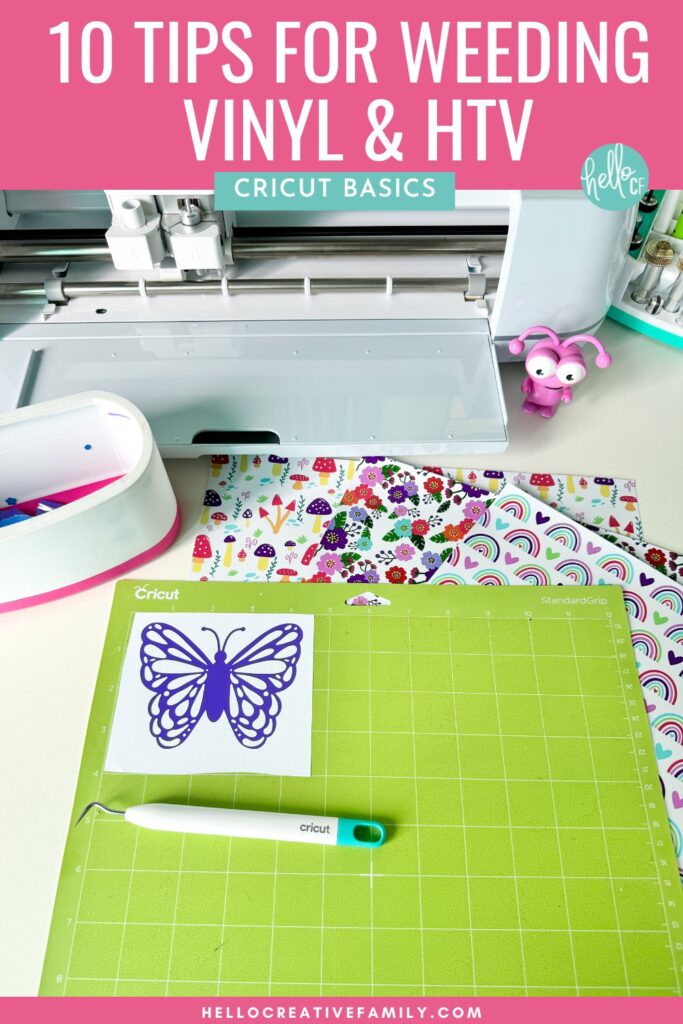 Struggling with weeding HTV and Vinyl? Try these Cricut weeding tips for easy vinyl & HTV projects. From beginner weeding techniques to pro-level hacks, we&rsquo;ve got you covered! After you read this guide you'll know how to weed vinyl and HTV with ease!