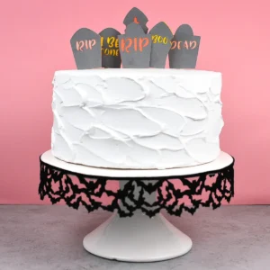 Graveyard Tombstone Cake Topper Decorations from Hey Let's Make Stuff